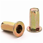 Flat Head Full Hexagon Body Closed End Rivet Nut